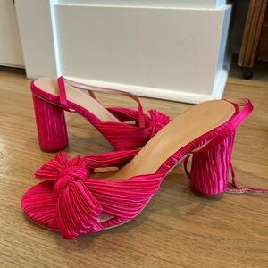 Vibrant Pink Women's Bow Heels
